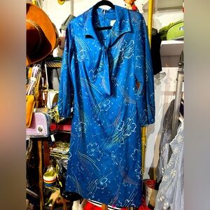 374 // Vintage BOSTON MAID poly dress // 21" ptp